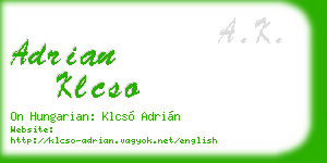 adrian klcso business card
